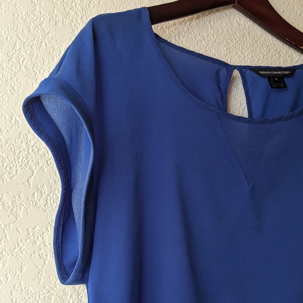 French Connection - royal navy blue blouse